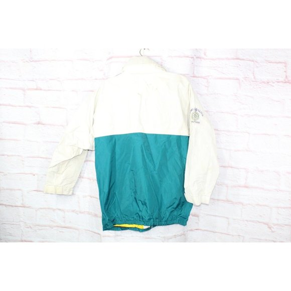 Vintage 80s Henri Lloyd Natique Sailing Multicolor Full Zip Rain Work Jacket M - Picture 4 of 11
